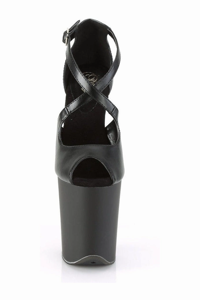 FLAMINGO-821 Exotic Sandal | Black Faux Leather
