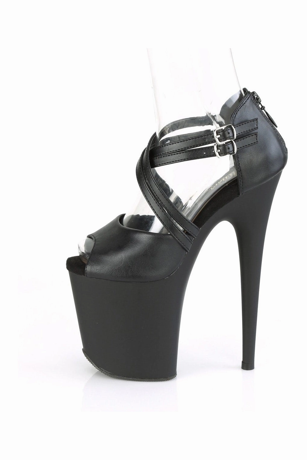 FLAMINGO-865 Sandal | Black Faux Leather