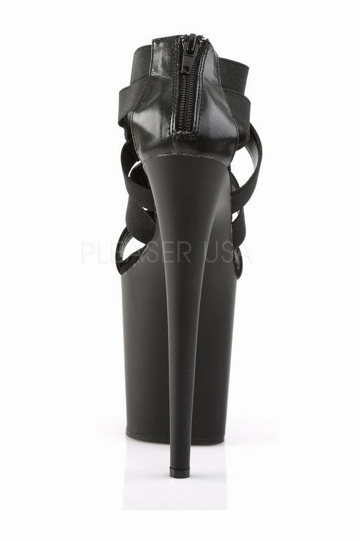 FLAMINGO-869 Platform Sandal  | Black elastic