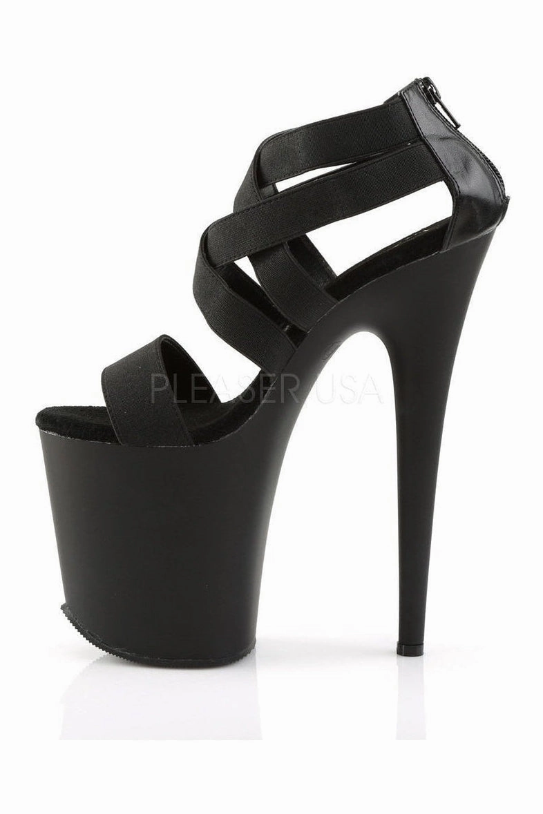 FLAMINGO-869 Platform Sandal  | Black elastic