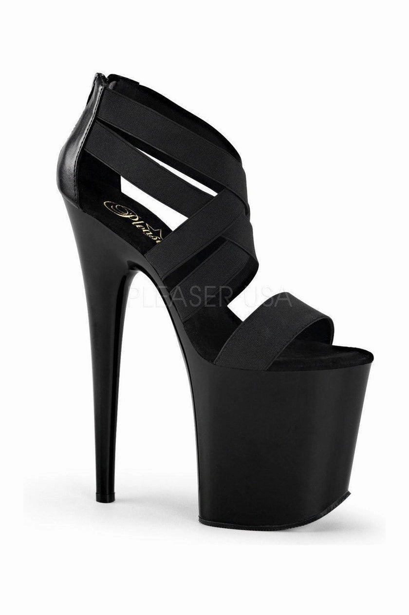 FLAMINGO-869 Platform Sandal  | Black elastic