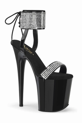 FLAMINGO-870 Black Patent Sandal