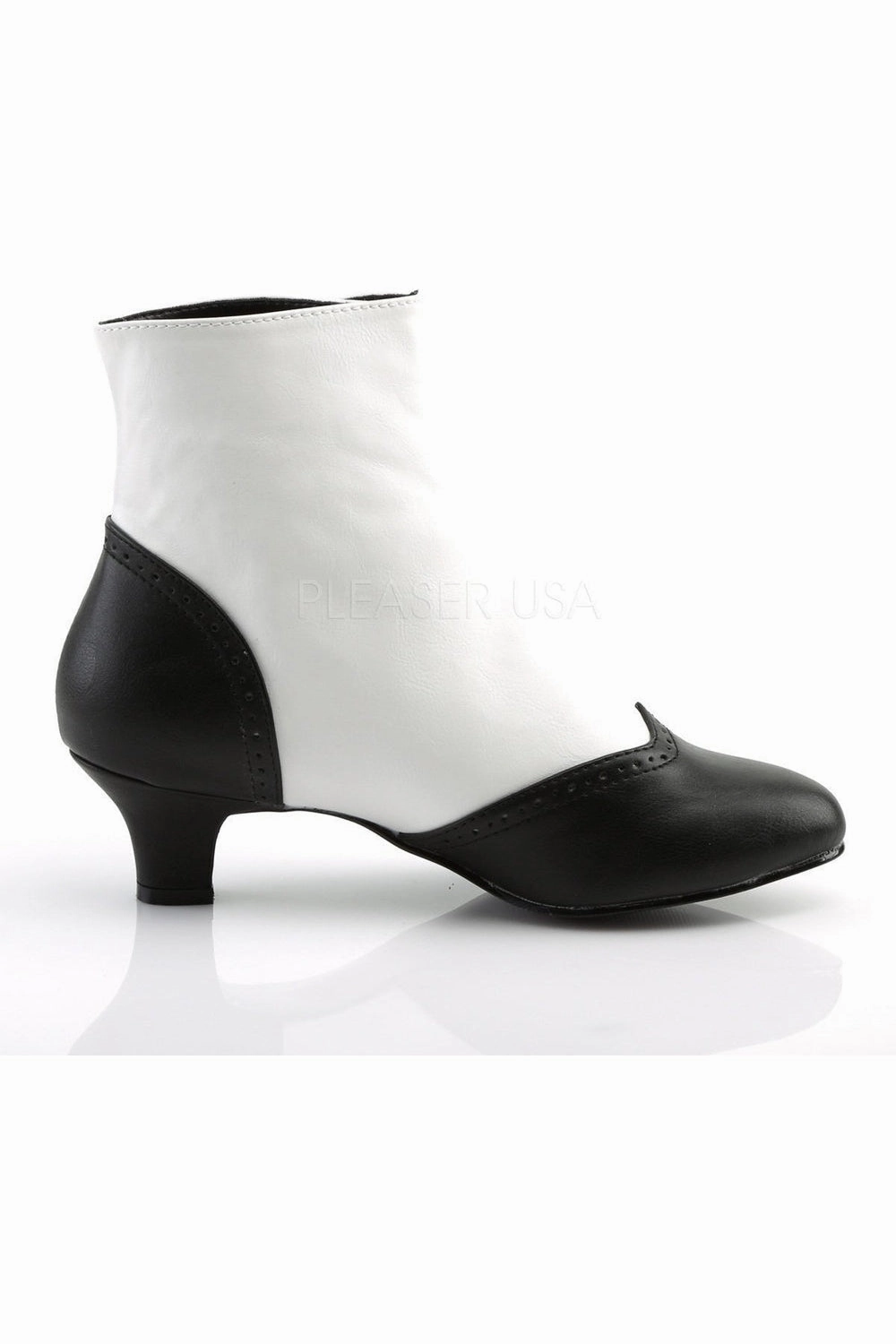 FLORA-1023 Ankle Boot | Black Faux Leather