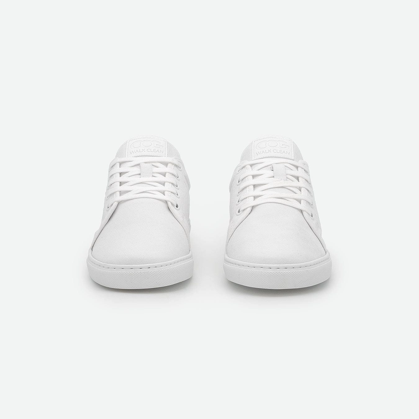 Gaia Unisex Recycled Canvas Vegan Sneakers | White