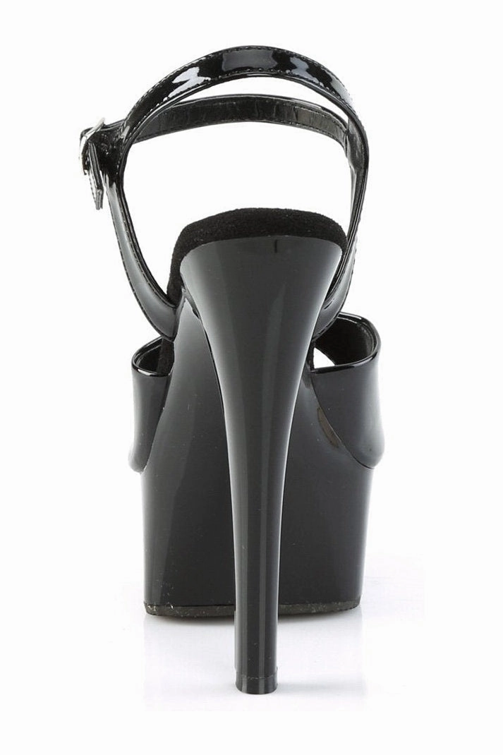 GLEAM-609 Sandal | Black Patent