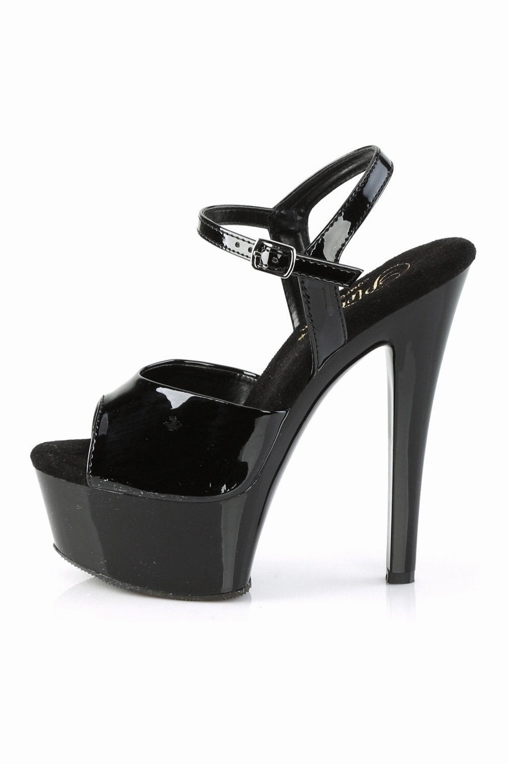 GLEAM-609 Sandal | Black Patent