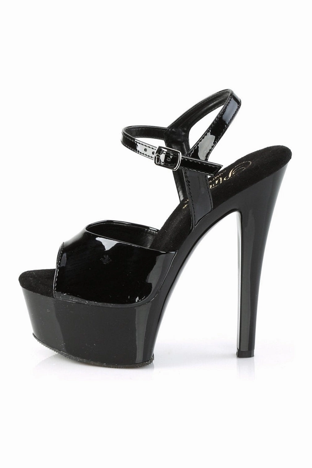GLEAM-609 Sandal | Black Patent