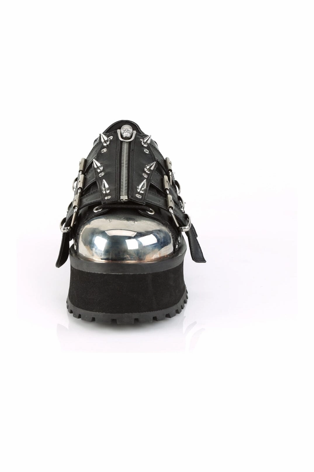 GRAVEDIGGER-03 Black Vegan Leather Cyber Shoe