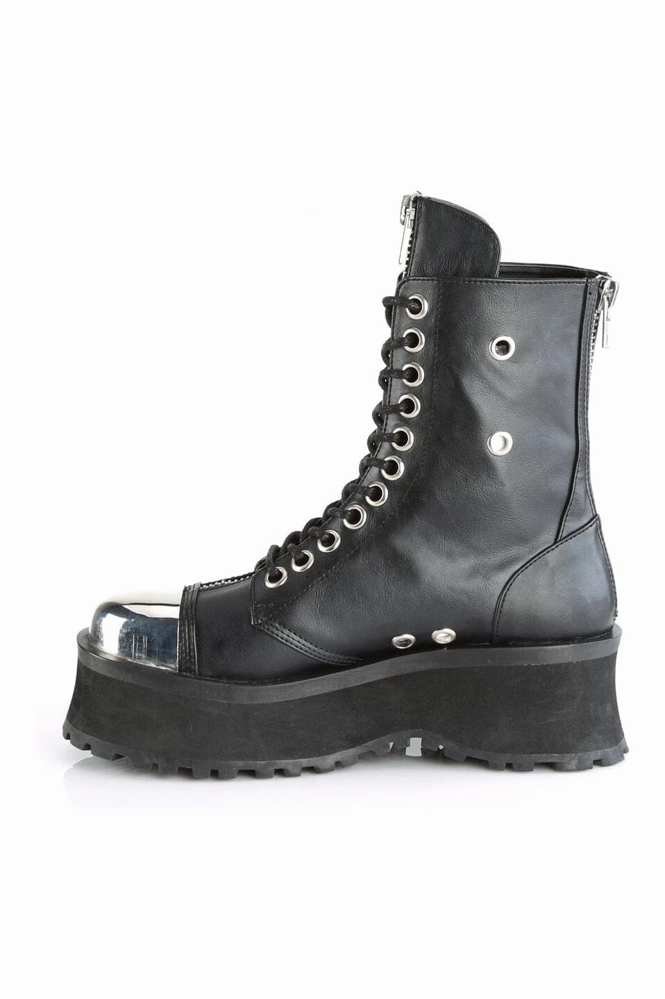 GRAVEDIGGER-10 Black Vegan Leather Ankle Boot