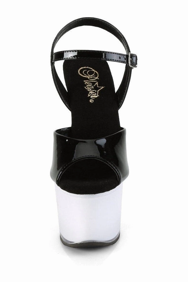 ILLUMINATOR-709 Exotic Sandal | Black Patent