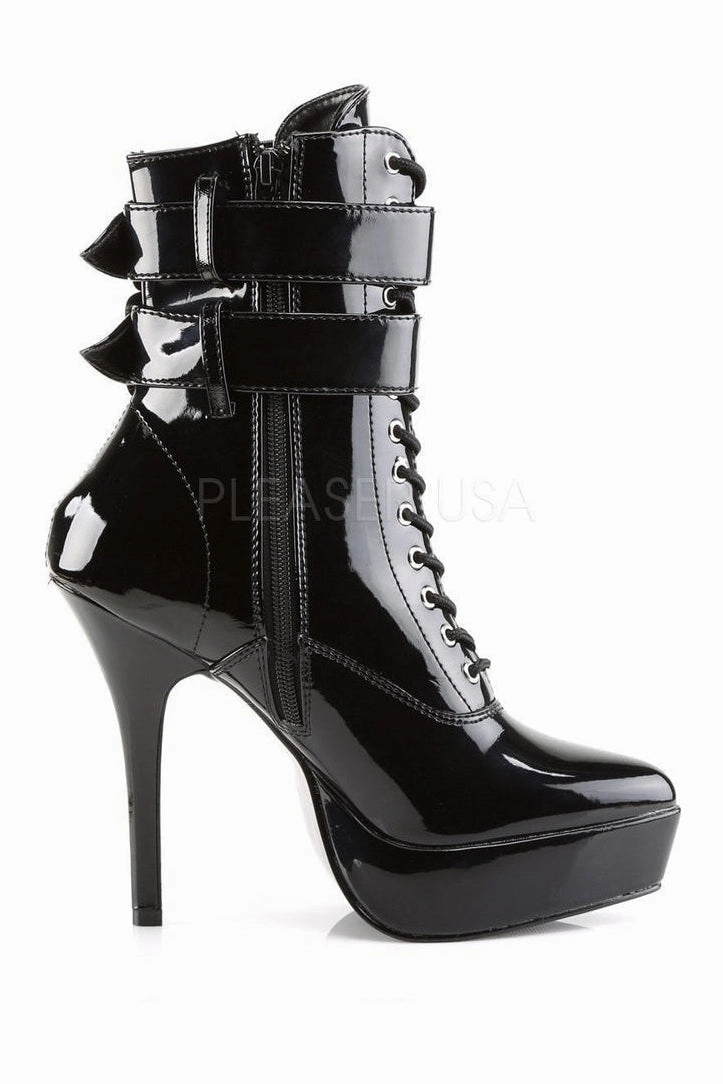INDULGE-1026 Ankle Boot | Black Patent