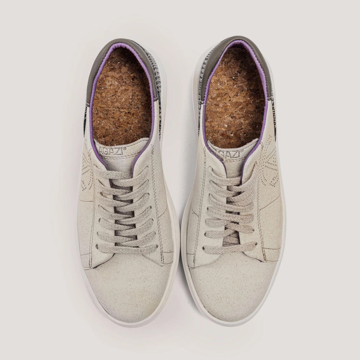 Jane Women's Apple & Corn Leather Vegan Sneakers | Cappucino