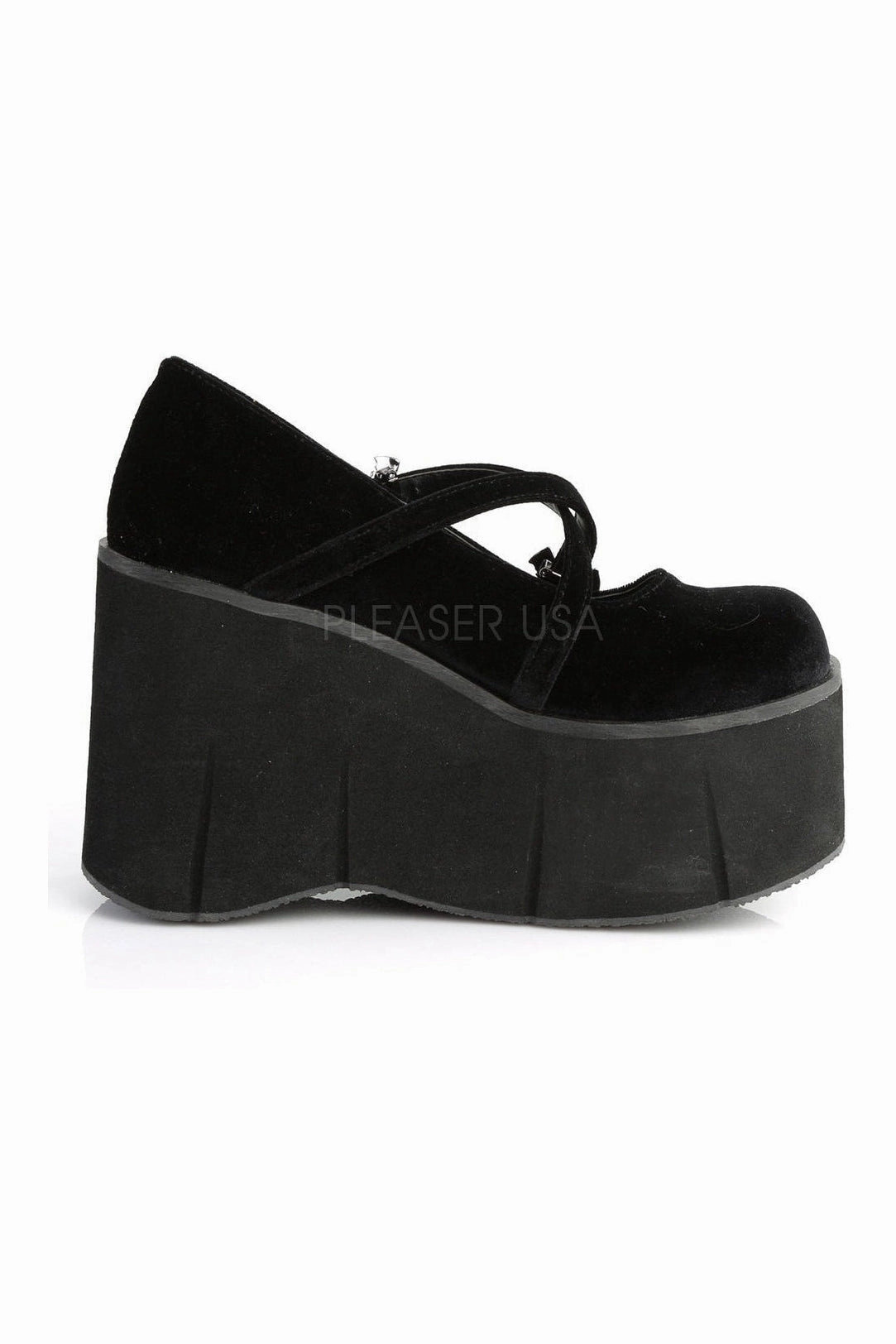 KERA-10 Demonia Shoe | Black Velvet