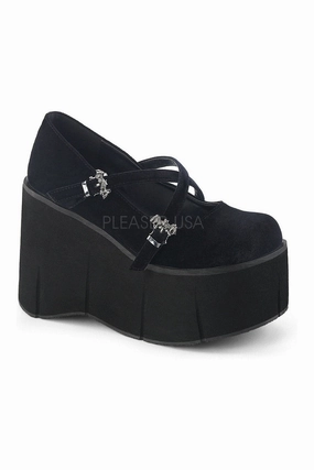 KERA-10 Demonia Shoe | Black Velvet