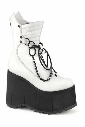 KERA-130 Knee Boot | White Faux Leather