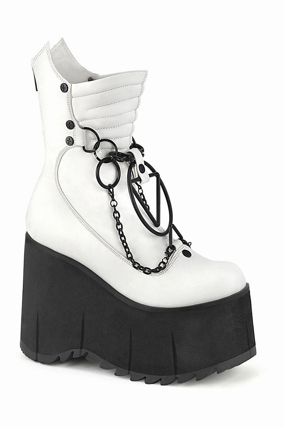 KERA-130 Knee Boot | White Faux Leather