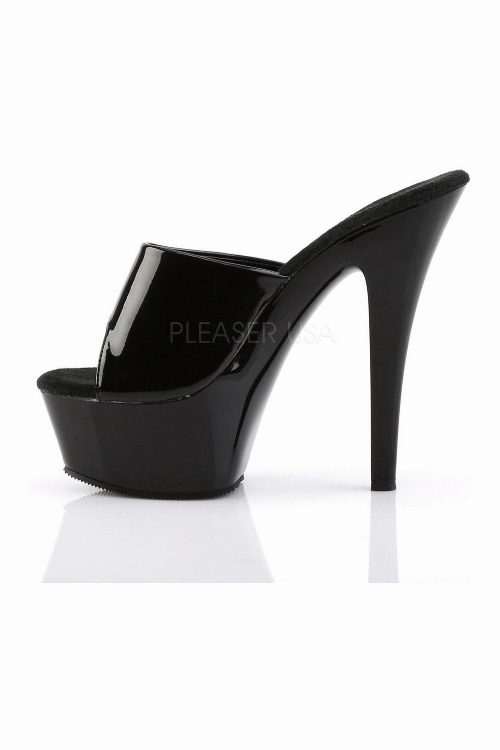 KISS-201 Platform Sandal | Black Patent