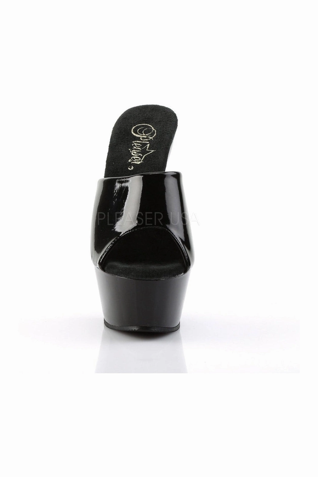KISS-201 Platform Sandal | Black Patent