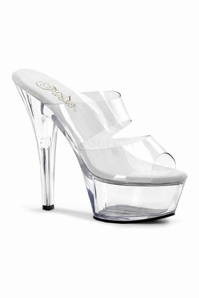 KISS-202 Platform Sandal | Clear Vinyl