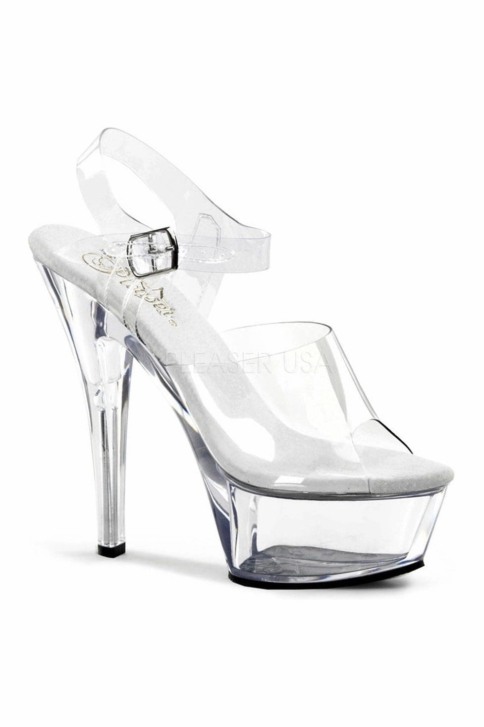 KISS-208 Platform Sandal | Clear Vinyl