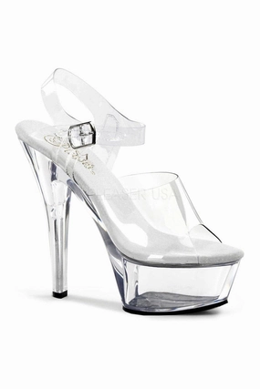 KISS-208 Platform Sandal | Clear Vinyl