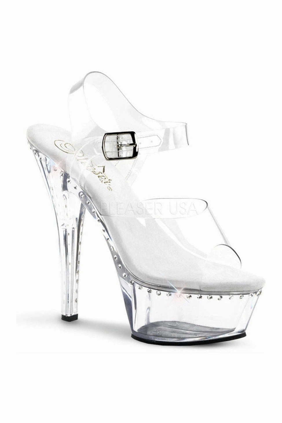 KISS-208LS Platform Sandal | Clear Vinyl