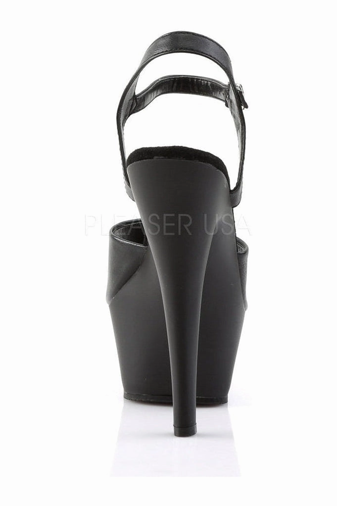 KISS-209 Platform Sandal | Black Faux Leather