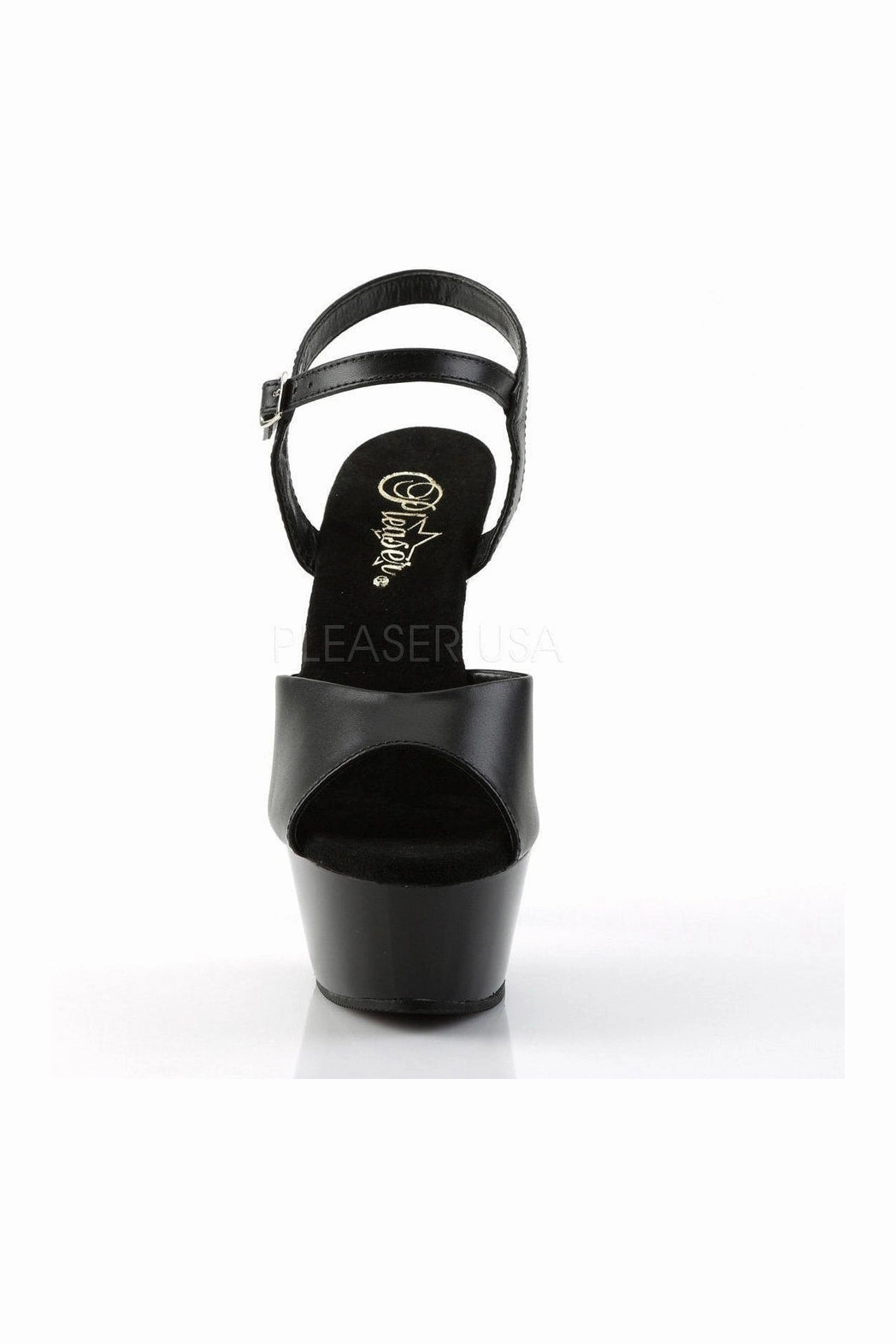 KISS-209 Platform Sandal | Black Genuine Leather