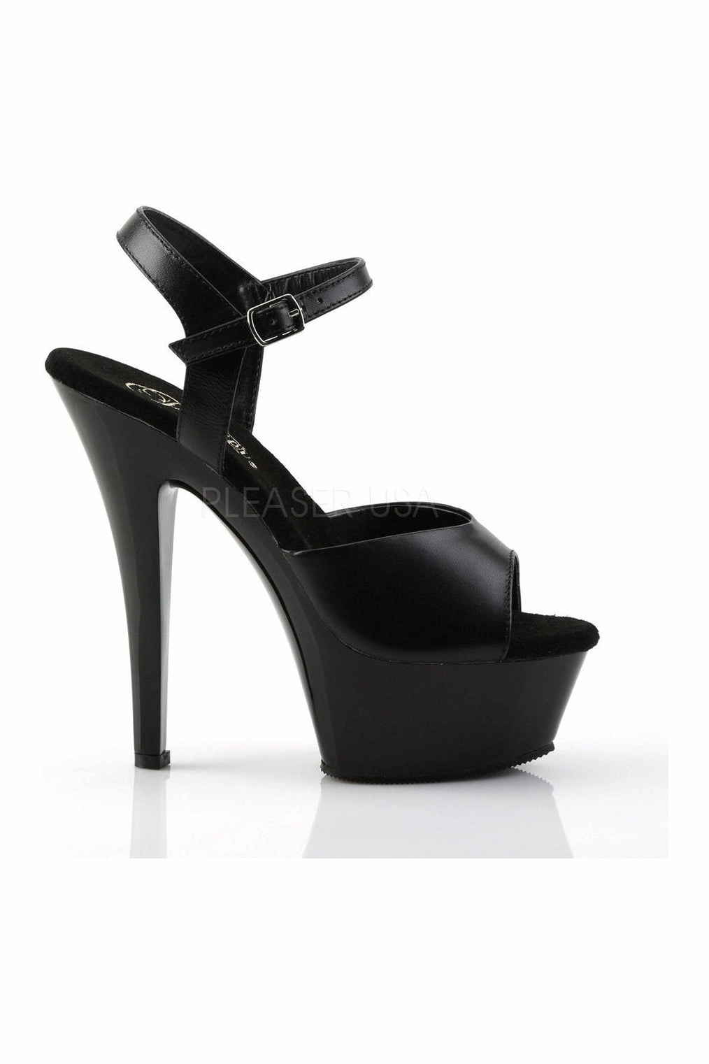 KISS-209 Platform Sandal | Black Genuine Leather