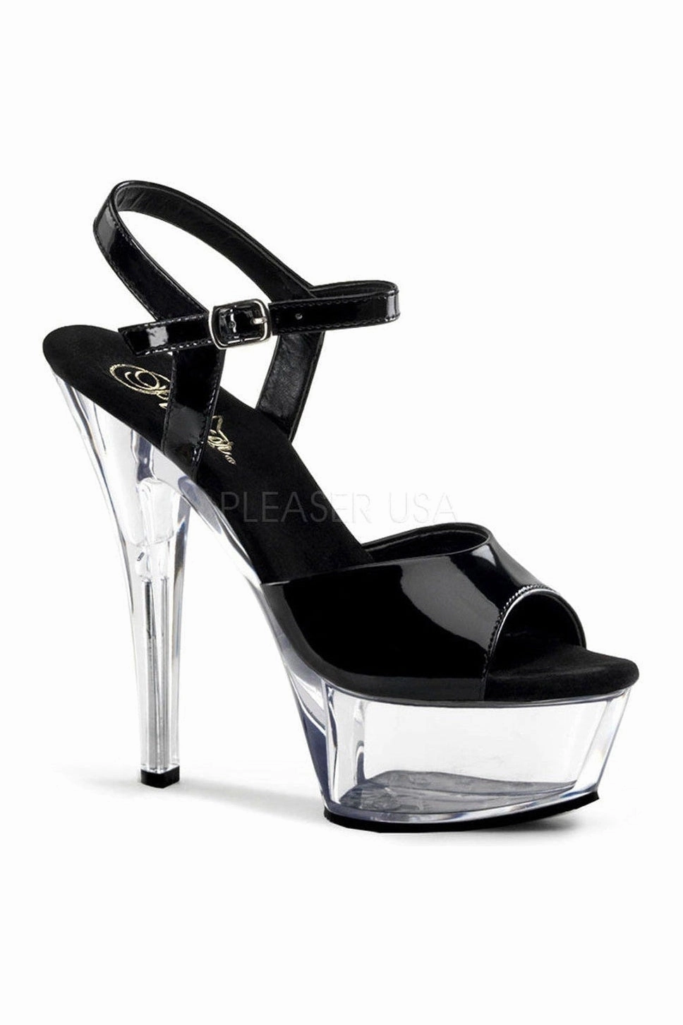 KISS-209 Platform Sandal | Black Patent