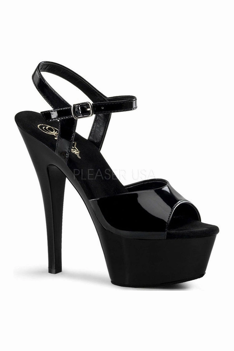 KISS-209 Platform Sandal | Black Patent