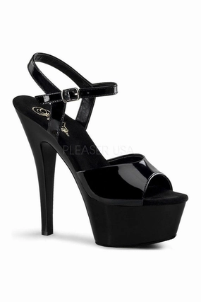 KISS-209 Platform Sandal | Black Patent