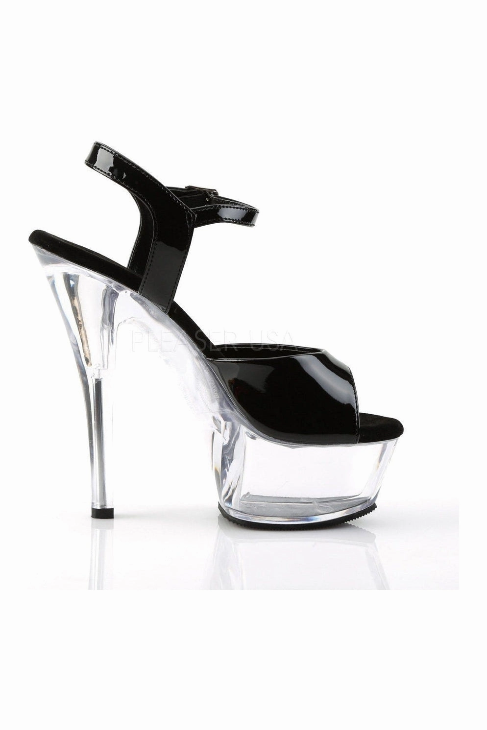 KISS-209 Platform Sandal | Black Patent