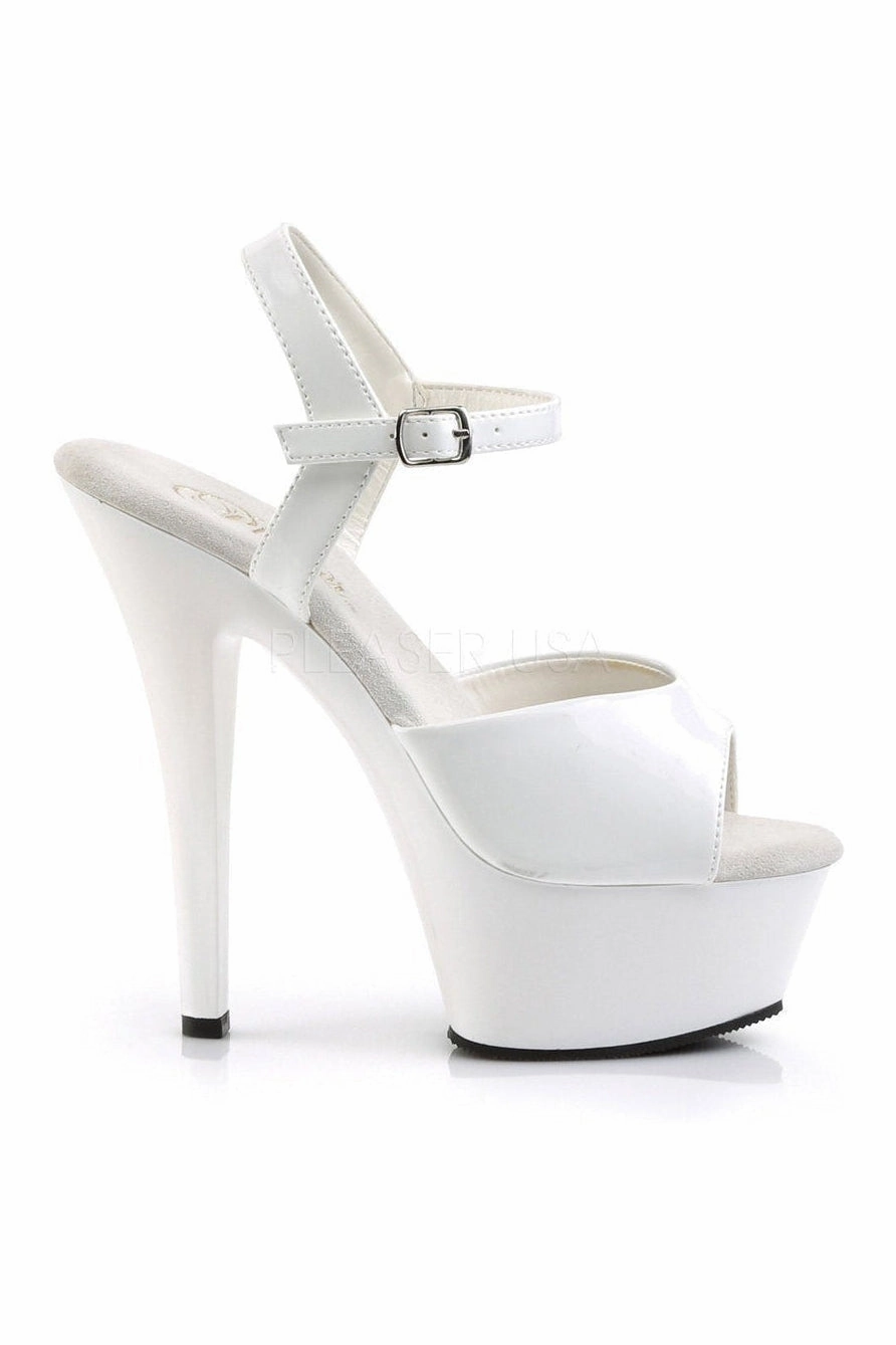 KISS-209 Platform Sandal | White Patent
