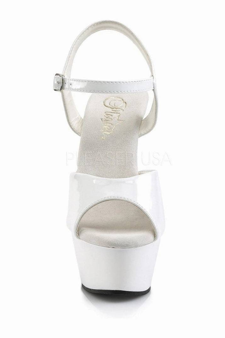 KISS-209 Platform Sandal | White Patent