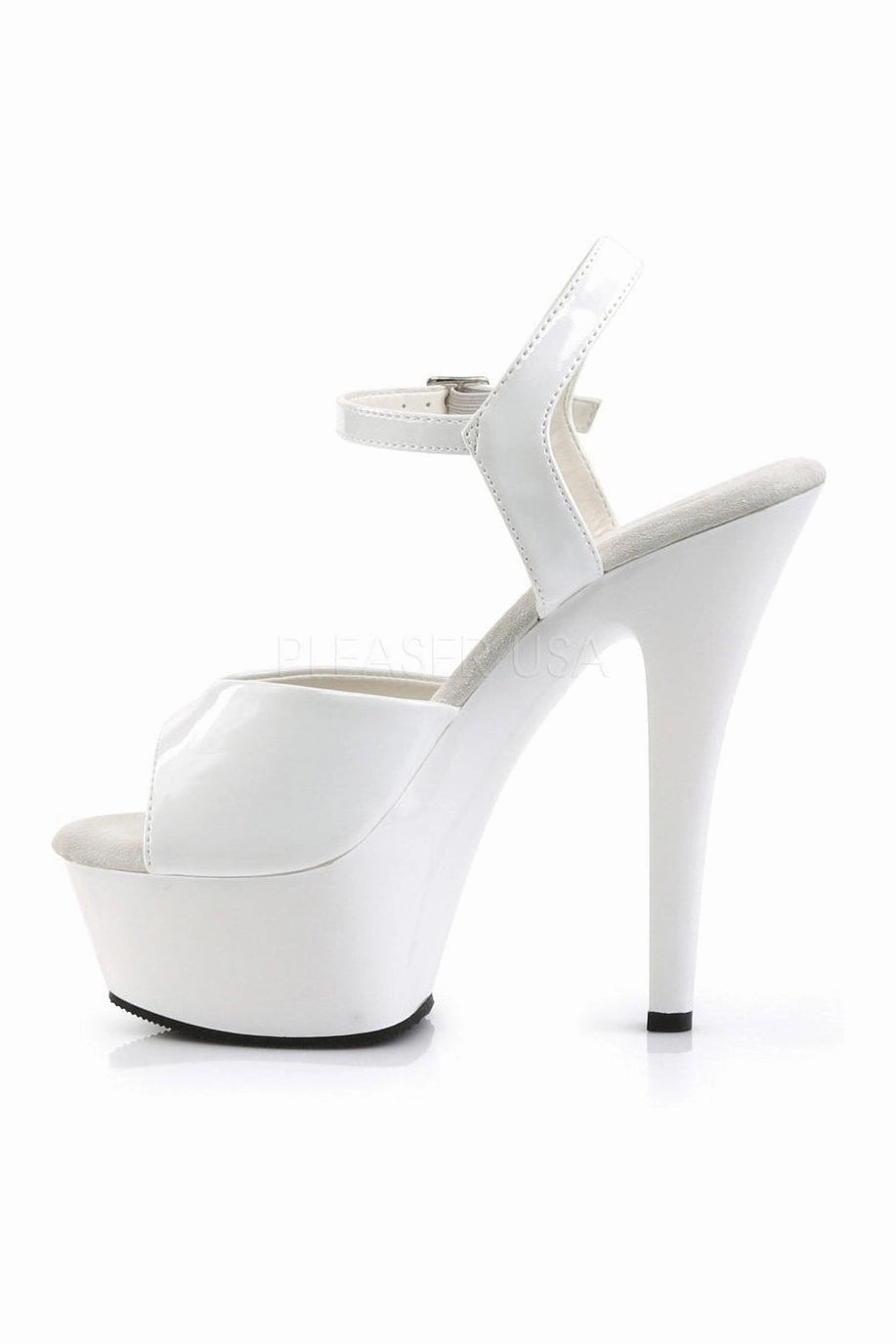 KISS-209 Platform Sandal | White Patent