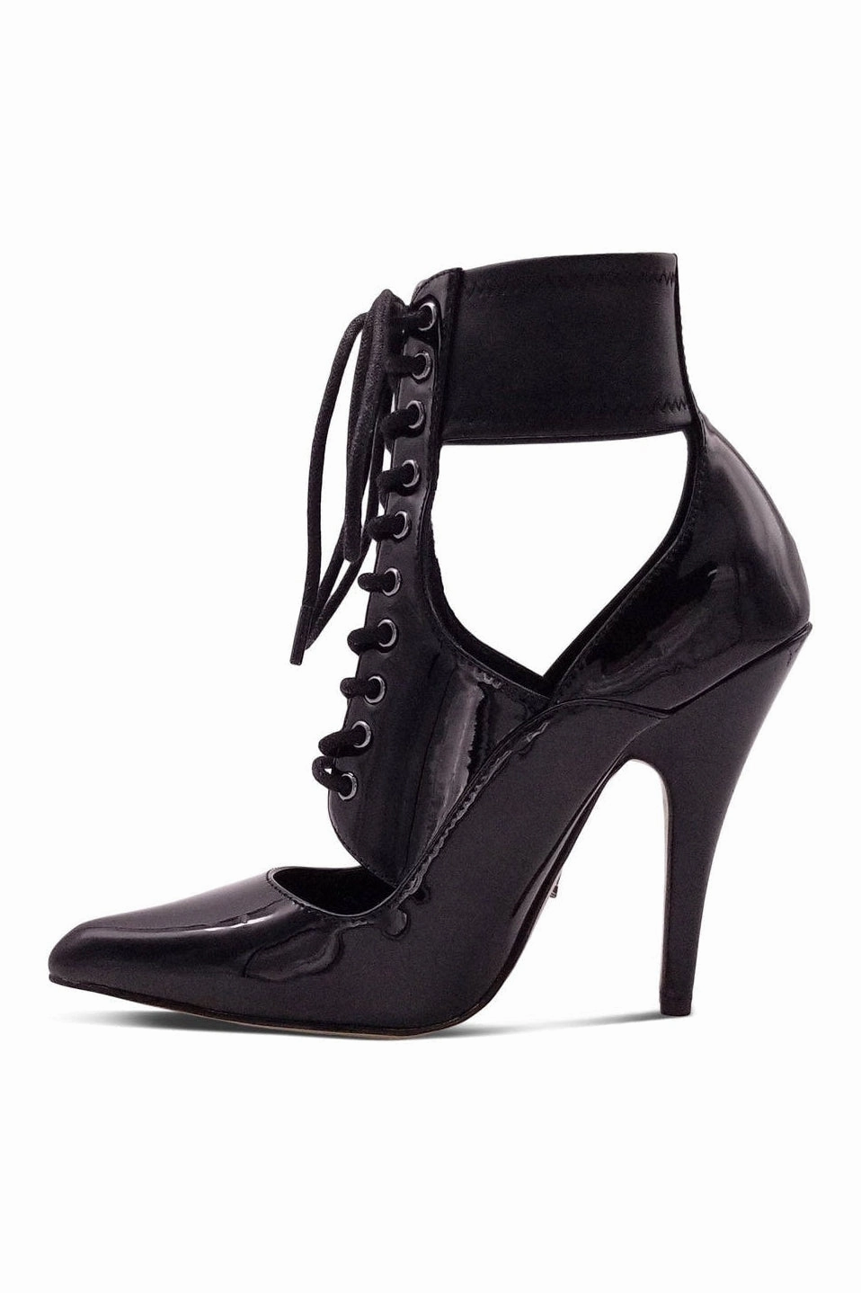 Lace Up Ankle Bootie with Stretch Ankle Cuff