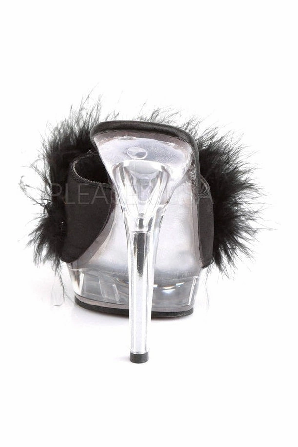 LIP-101-8 Mule | Black Genuine Satin