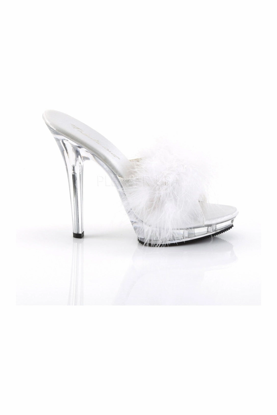 LIP-101-8 Mule | Clear Genuine Satin