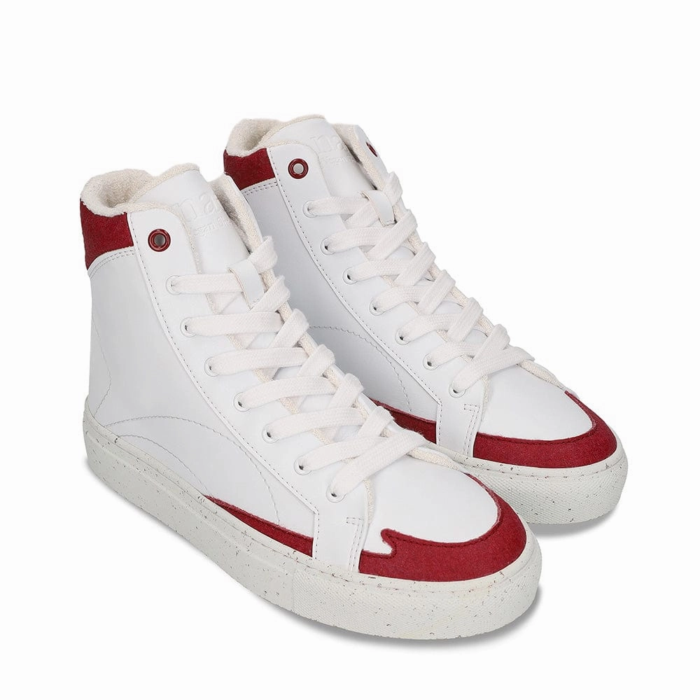 London Unisex Piatex & Apple Leather Vegan Sneakers | Red