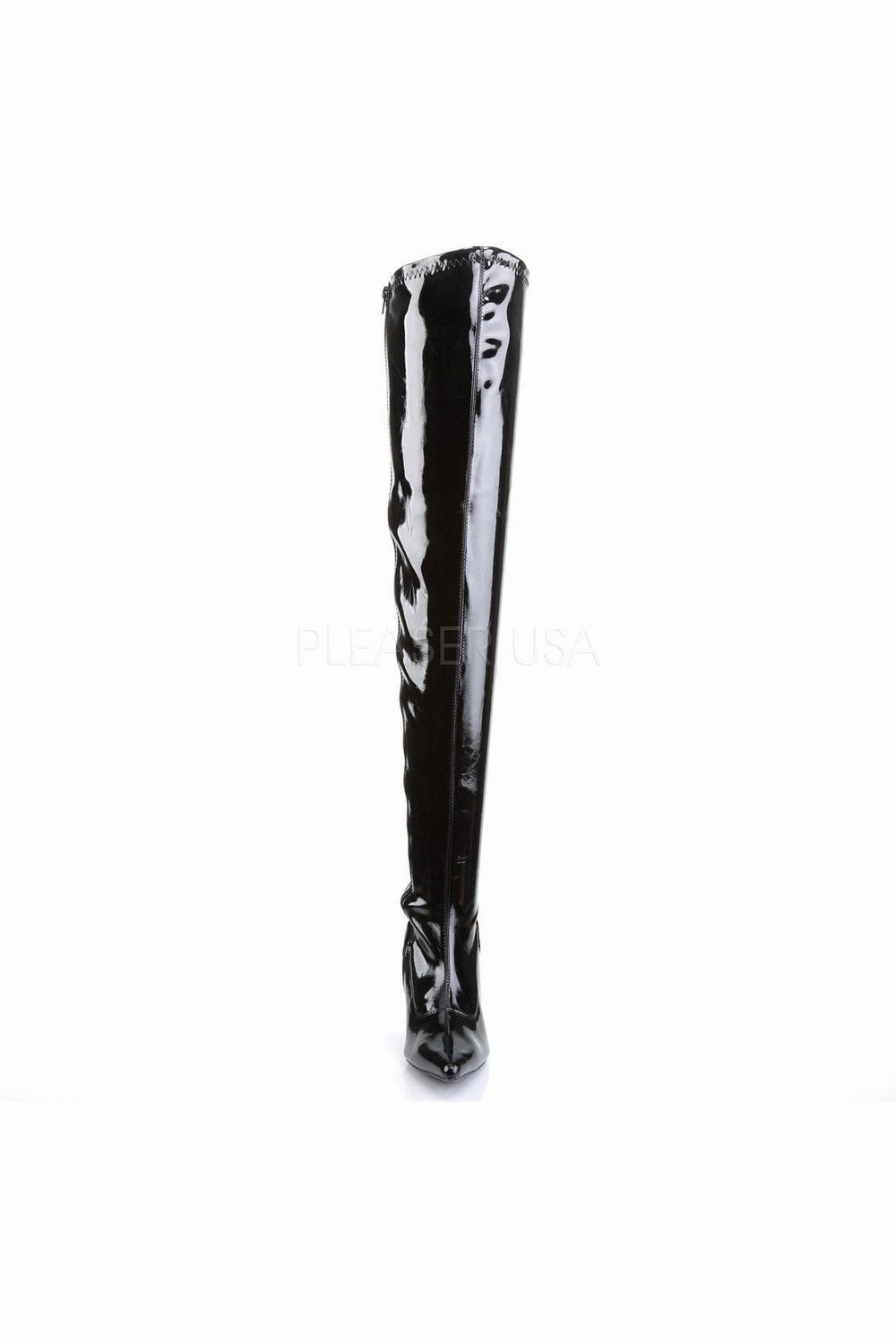 LUST-3000 Thigh Boot | Black Patent