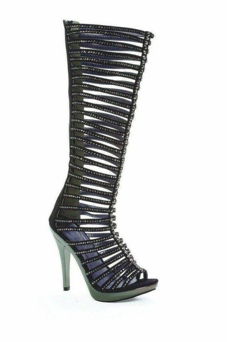 M-STELLA Platform Sandal | Black Faux Leather