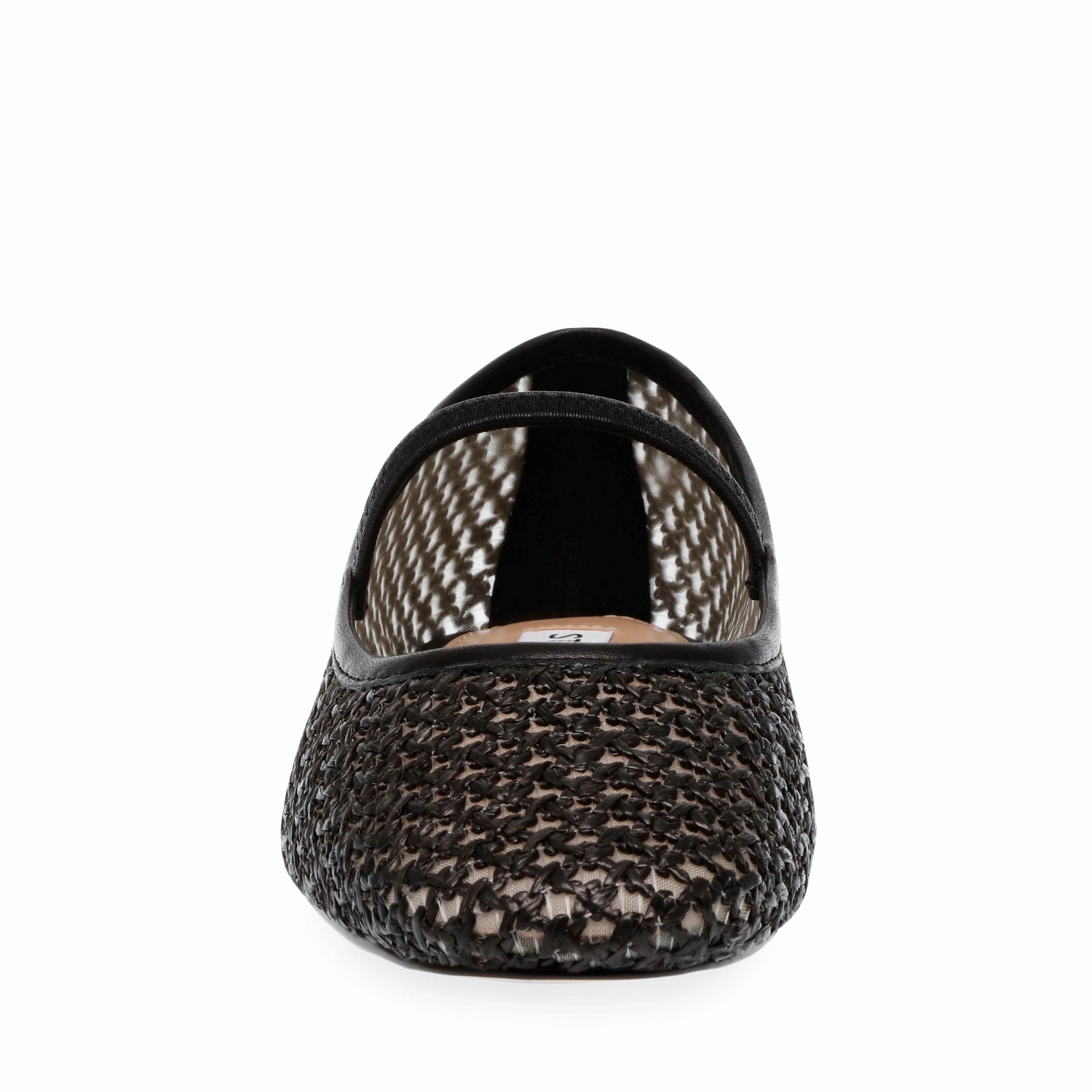 Majorca Flat Shoe BLK RAFFIA