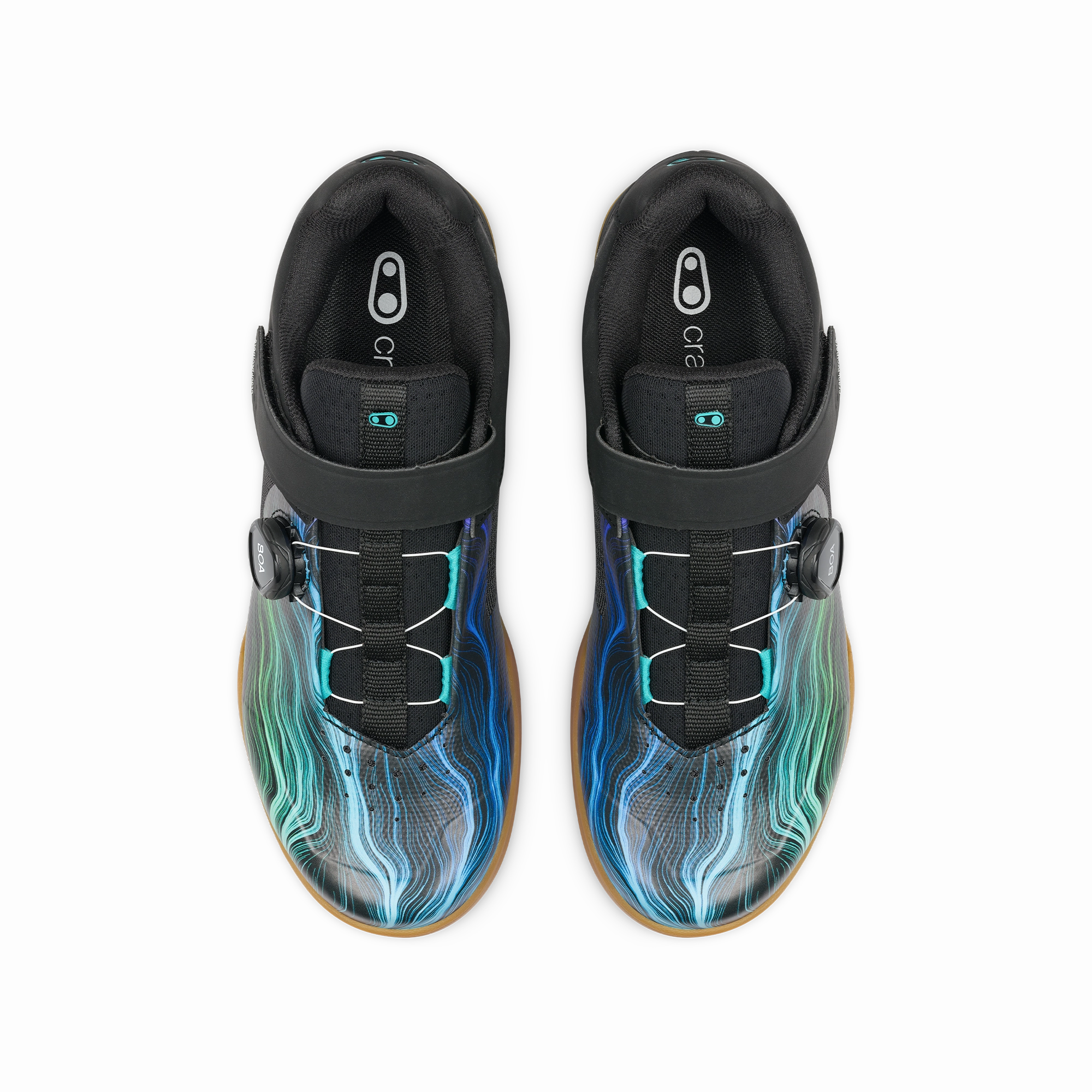 Mallet BOA Clip-In Shoes - Black/Blue Swirl