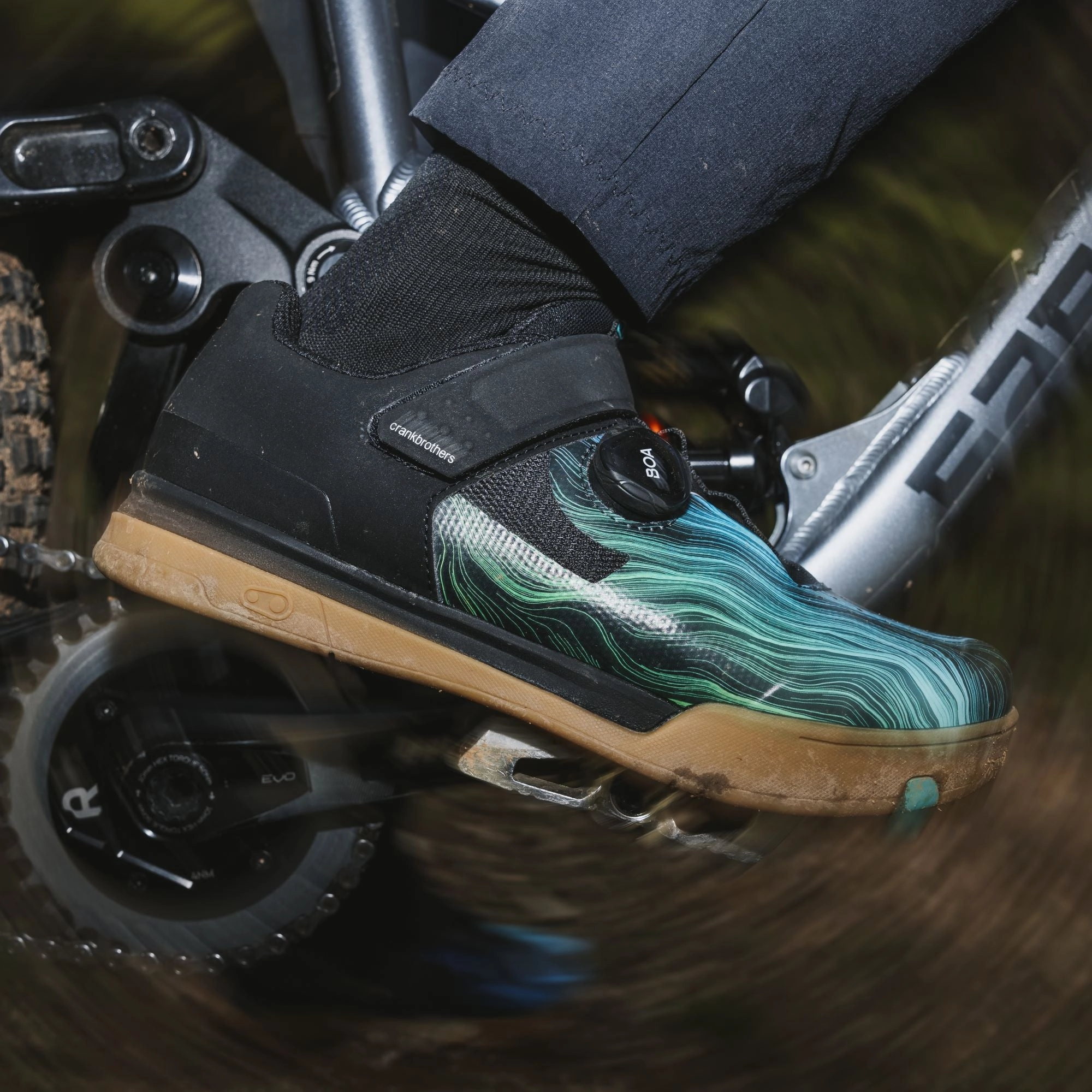 Mallet BOA Clip-In Shoes - Black/Blue Swirl