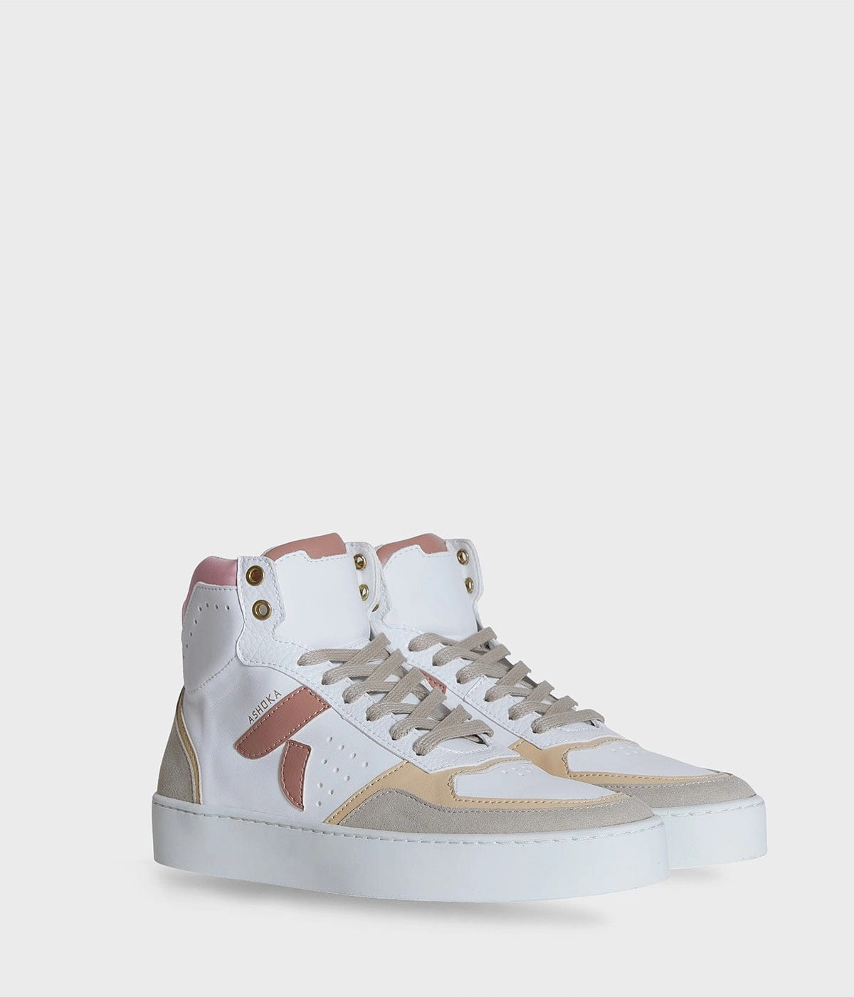 Mateo Women's Biosourced & Recycled High-Top Sneakers| Pink Trio
