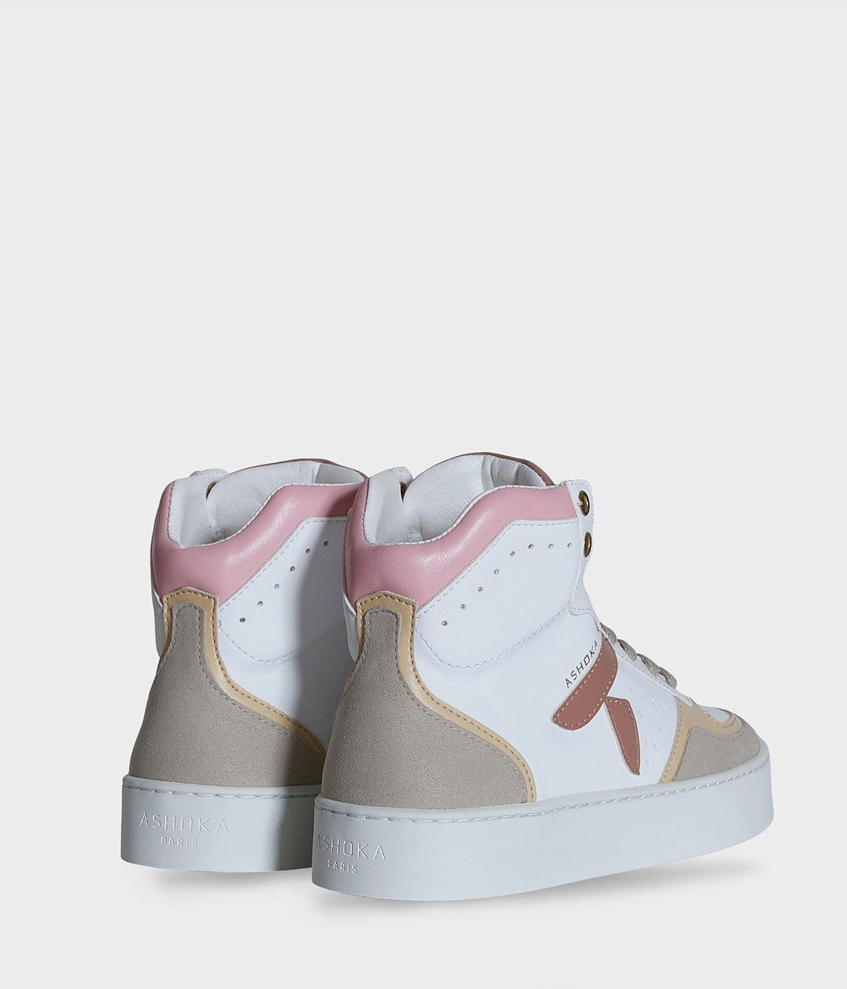 Mateo Women's Biosourced & Recycled High-Top Sneakers| Pink Trio