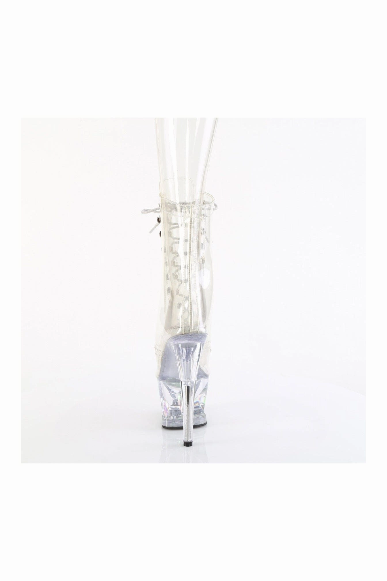 MOON-1021C-DIA Clear Vinyl Ankle Boot