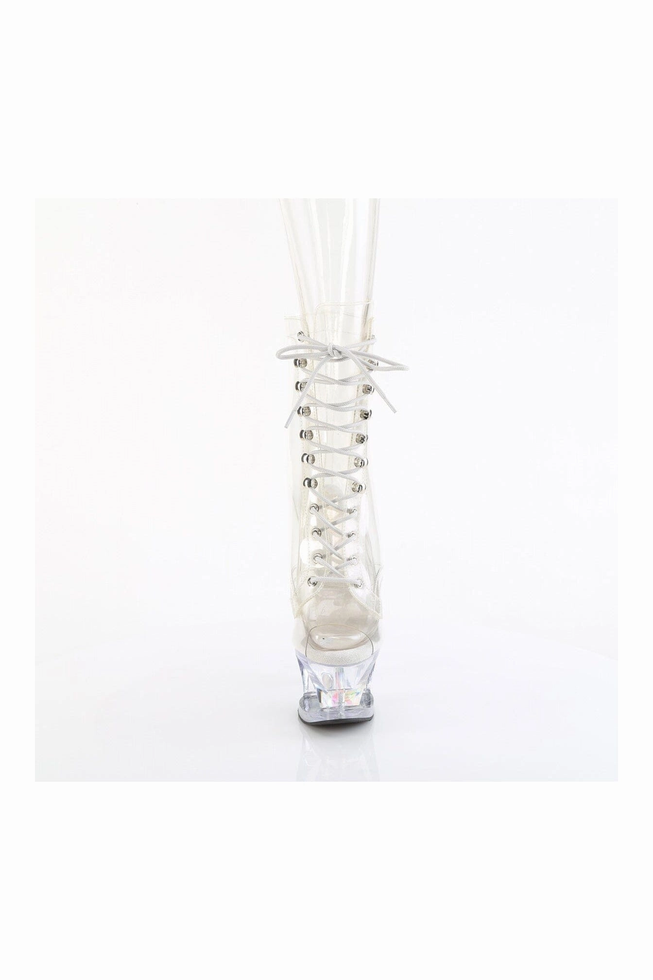 MOON-1021C-DIA Clear Vinyl Ankle Boot