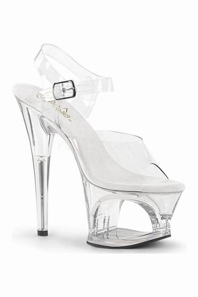 MOON-708 Platform Sandal  | Clear Vinyl